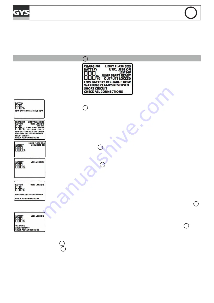 GYS BOOSTER LITHIUM NOMAD POWER PRO TRUCK Manual Download Page 15