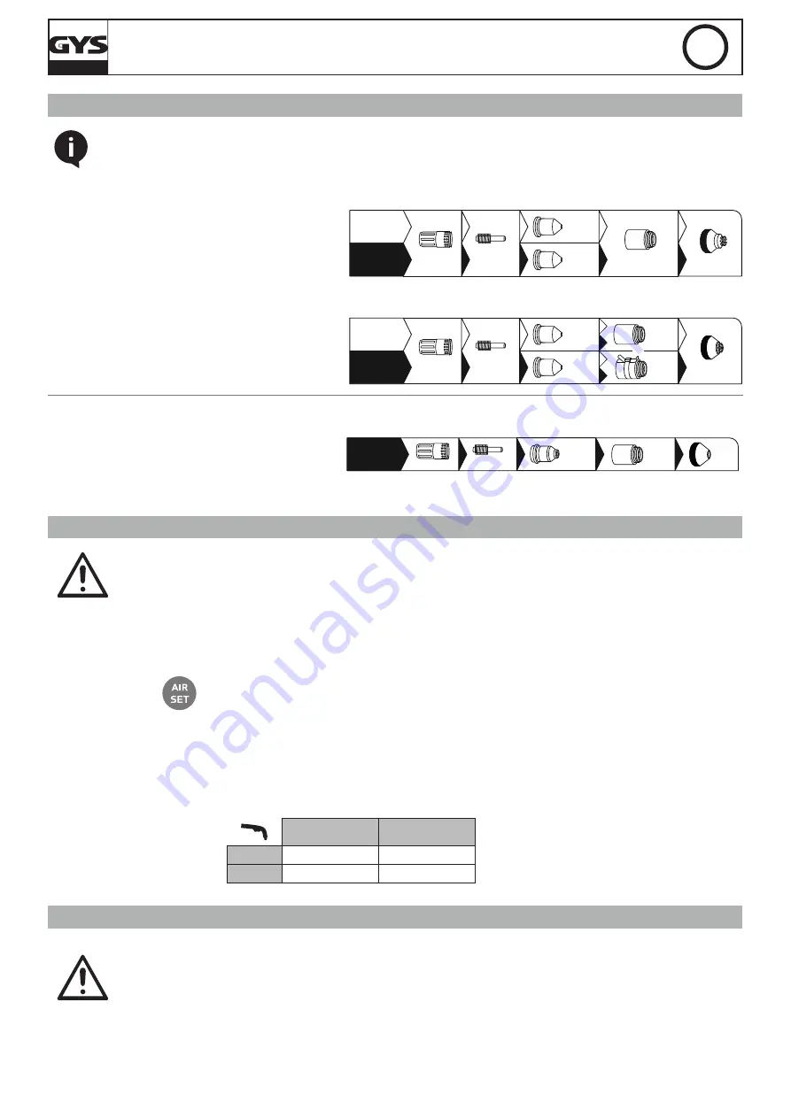 GYS CUTTER 70 CT Manual Download Page 38