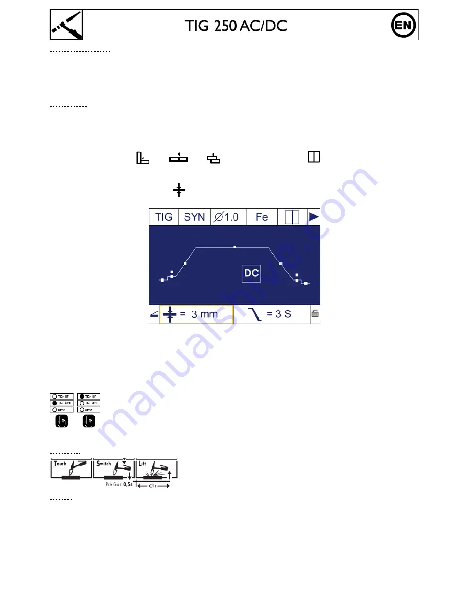 GYS TIG 250 AC/DC User Manual Download Page 11