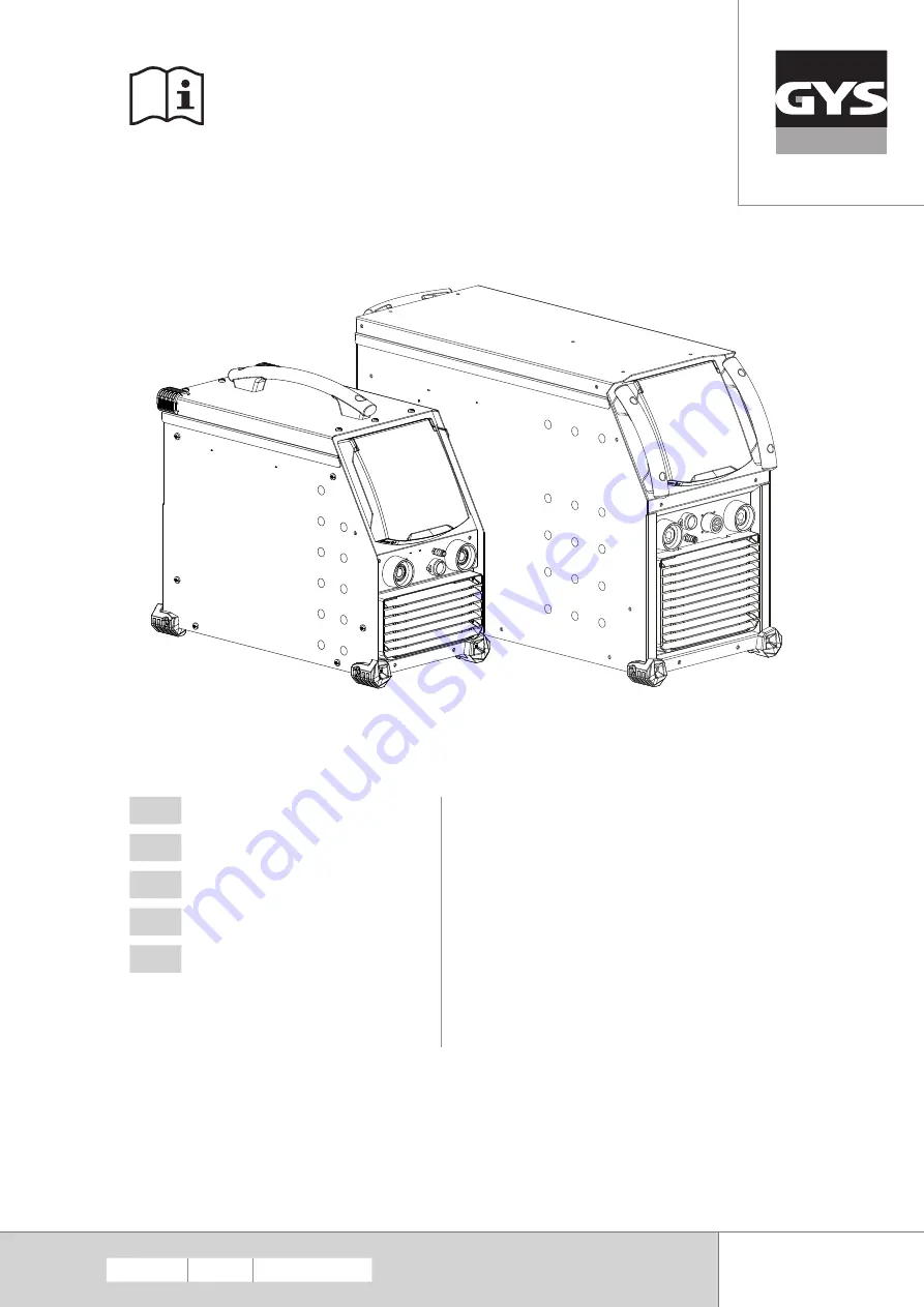 GYS TITANIUM 230 AC/DC FV Скачать руководство пользователя страница 1