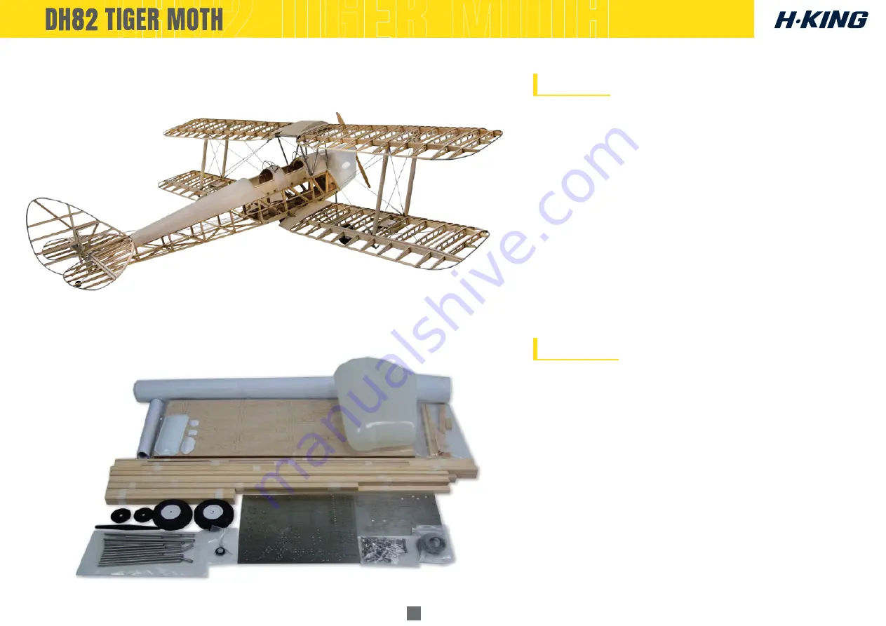 H-KING DH82A TIGER MOTH Скачать руководство пользователя страница 3