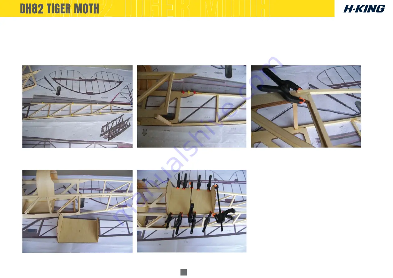 H-KING DH82A TIGER MOTH Building Instructions Download Page 7