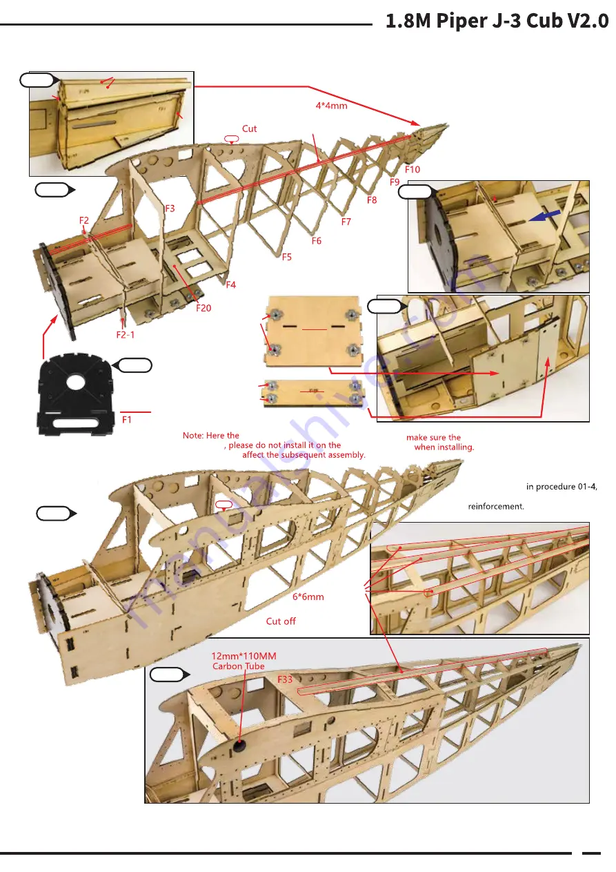 H-KING Piper J-3 Cub V2.0 Instruction Manual Download Page 4