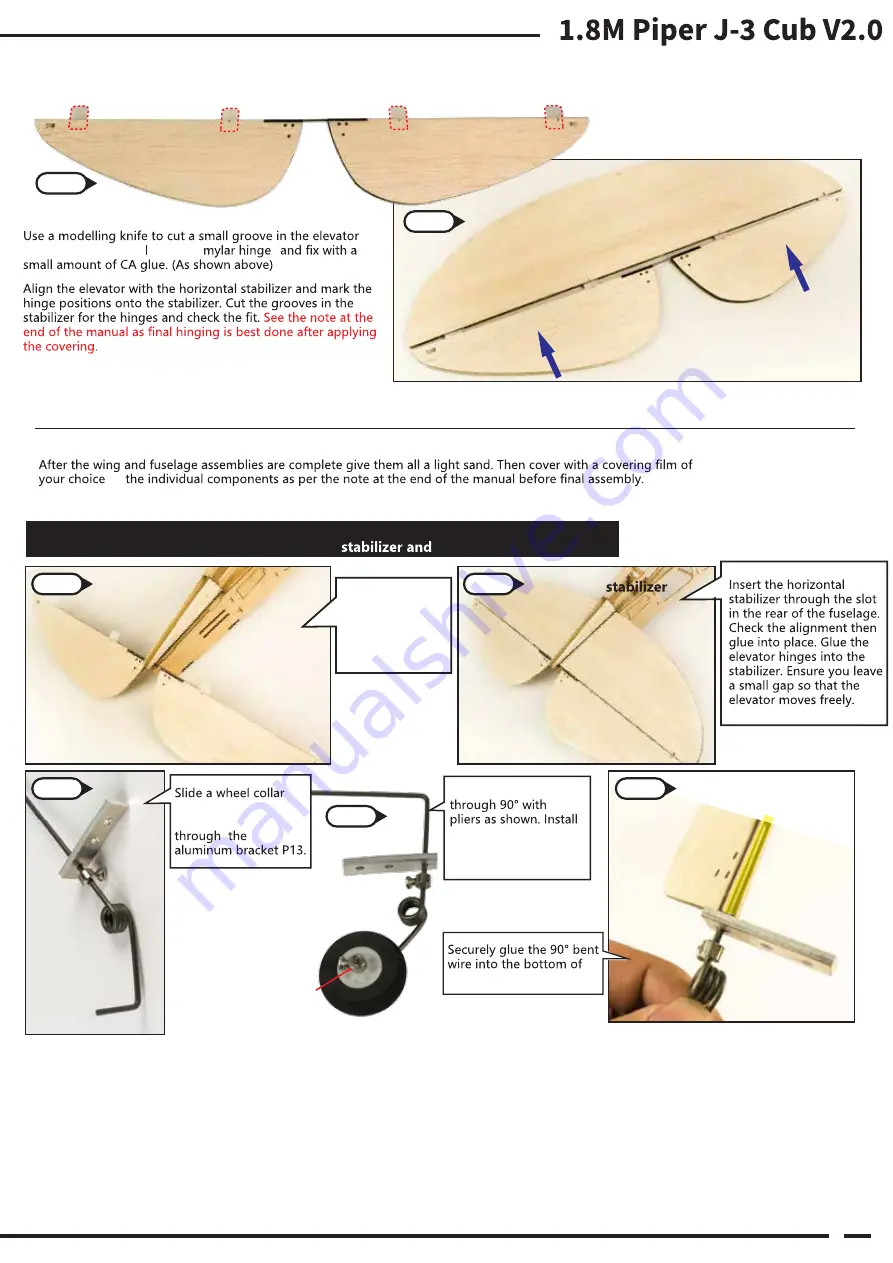 H-KING Piper J-3 Cub V2.0 Instruction Manual Download Page 8