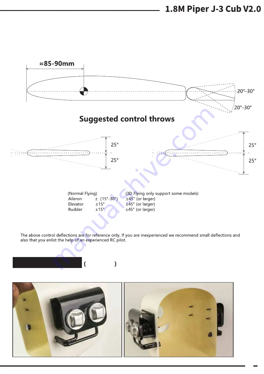 H-KING Piper J-3 Cub V2.0 Instruction Manual Download Page 14