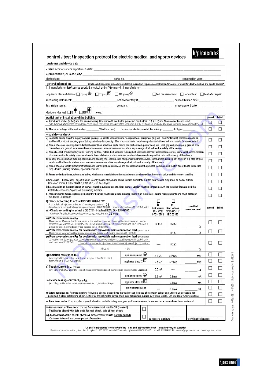 h/p/cosmos 150/50 Operating And Service Manual Download Page 192