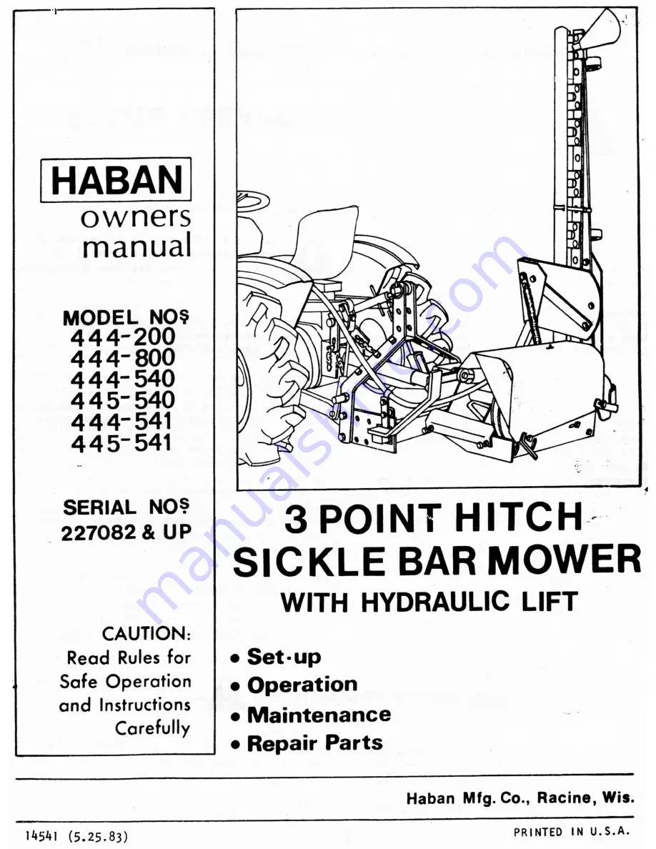 Haban 445-540 Скачать руководство пользователя страница 1