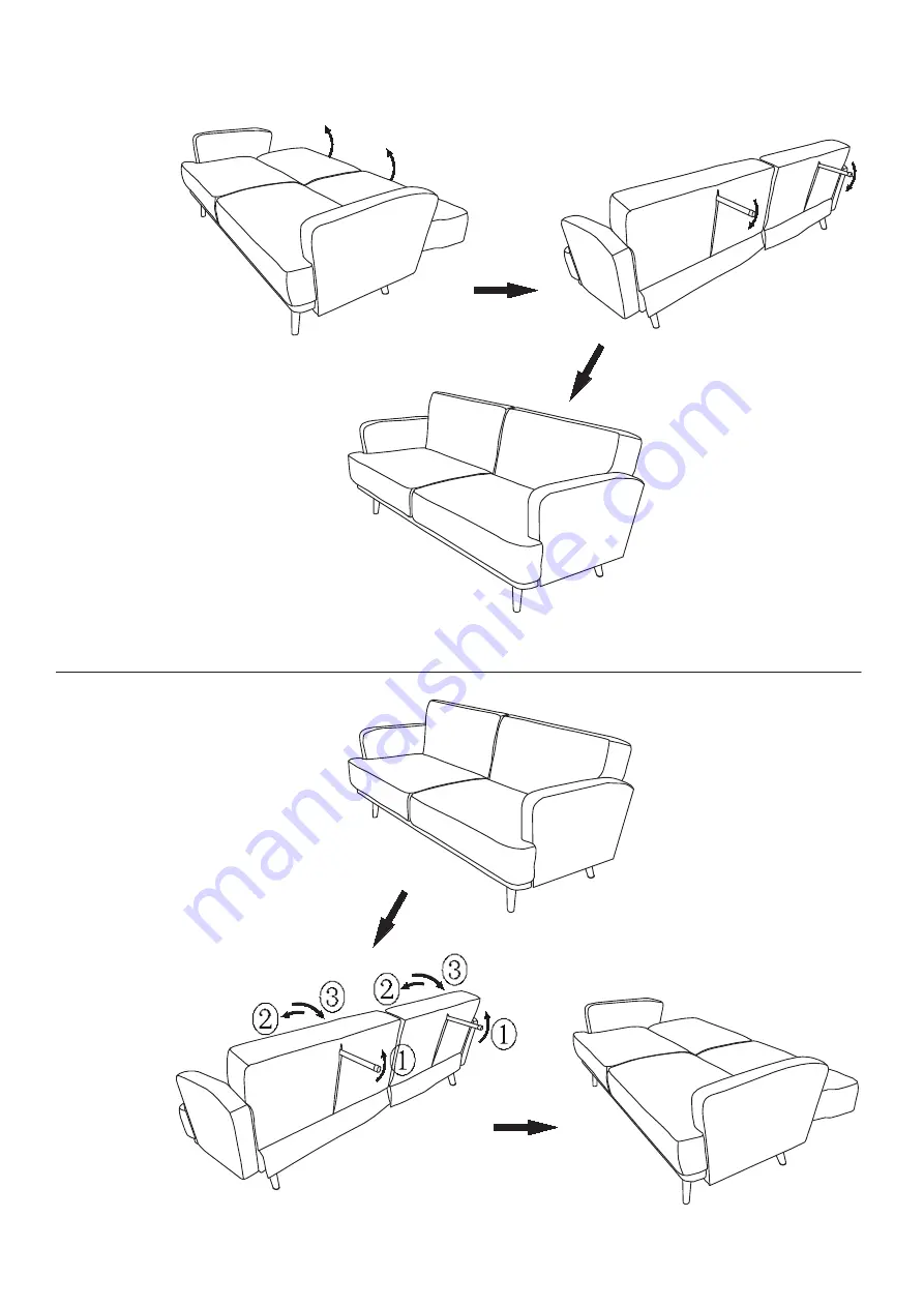 Habitat Andy clic clac with cushions Manual Download Page 7