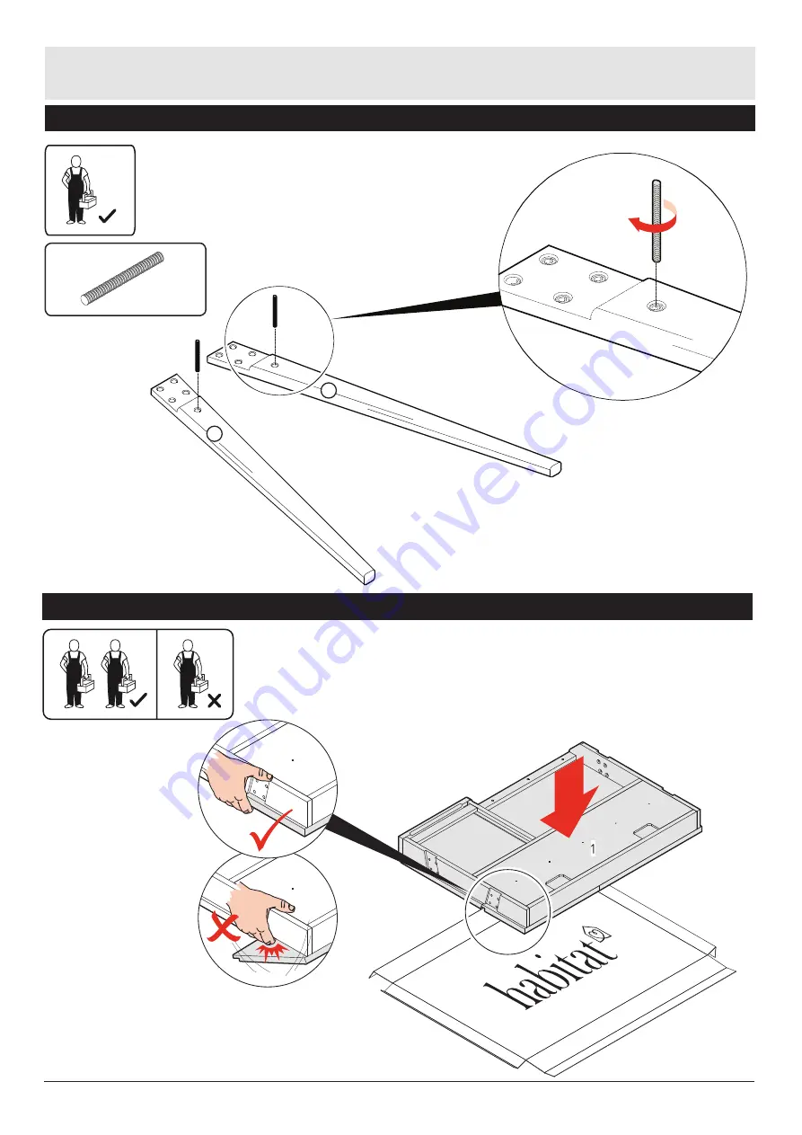 Habitat Becket BECK-SD-AW20-A Assembly Instructions Manual Download Page 5