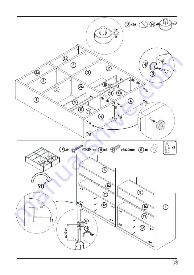 Habitat Genna 803457 Assembly Instructions Manual Download Page 50