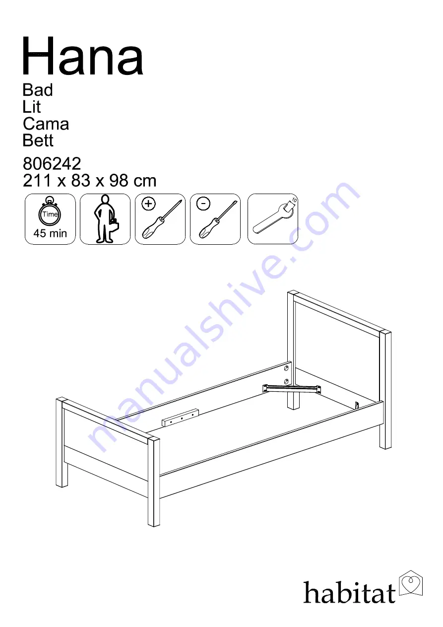 Habitat Hana 806242 Quick Start Manual Download Page 1