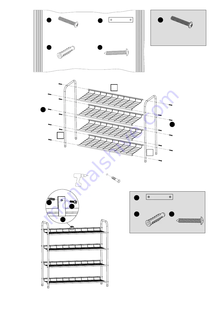 Habitat Jorn 4 Tier Shoe Rack Manual Download Page 5