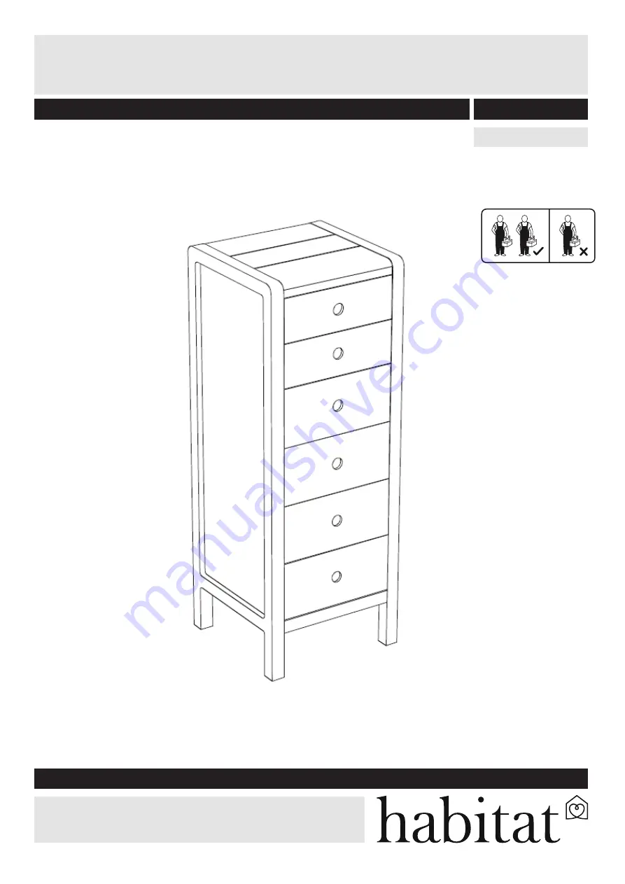 Habitat Radius Tallboy RADI-TB-AW18-A Assembly Instructions Manual Download Page 1