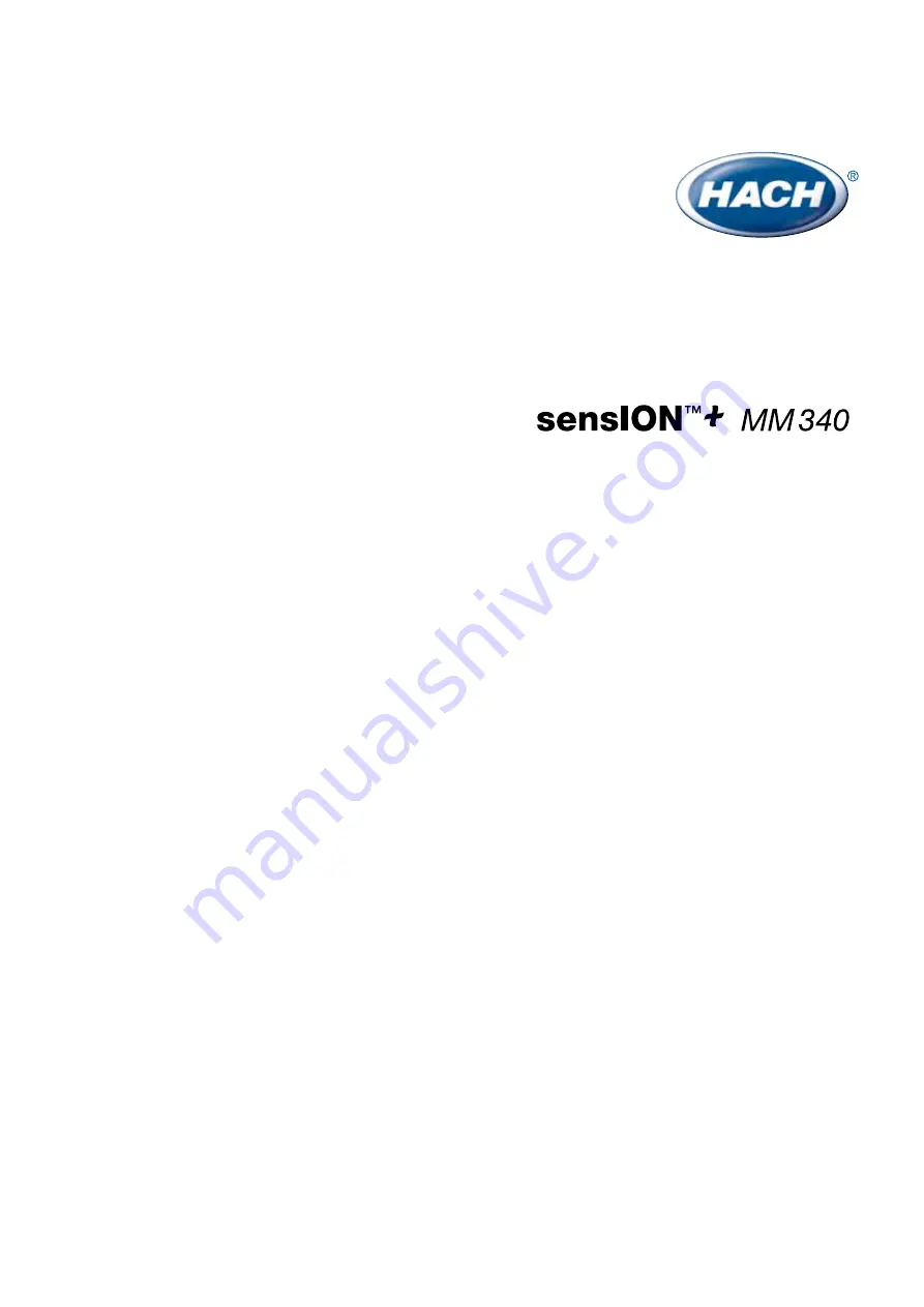 Hach sensION MM340 Manual Download Page 1