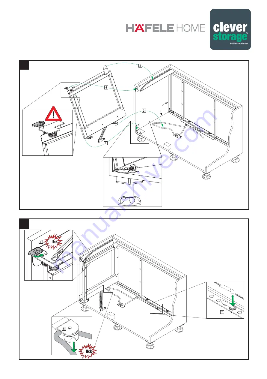 Hafele MagicCorner Clever Storage Mounting Instructions Download Page 6