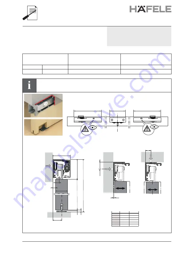 Hafele Slido Classic 40-F Manual Download Page 1