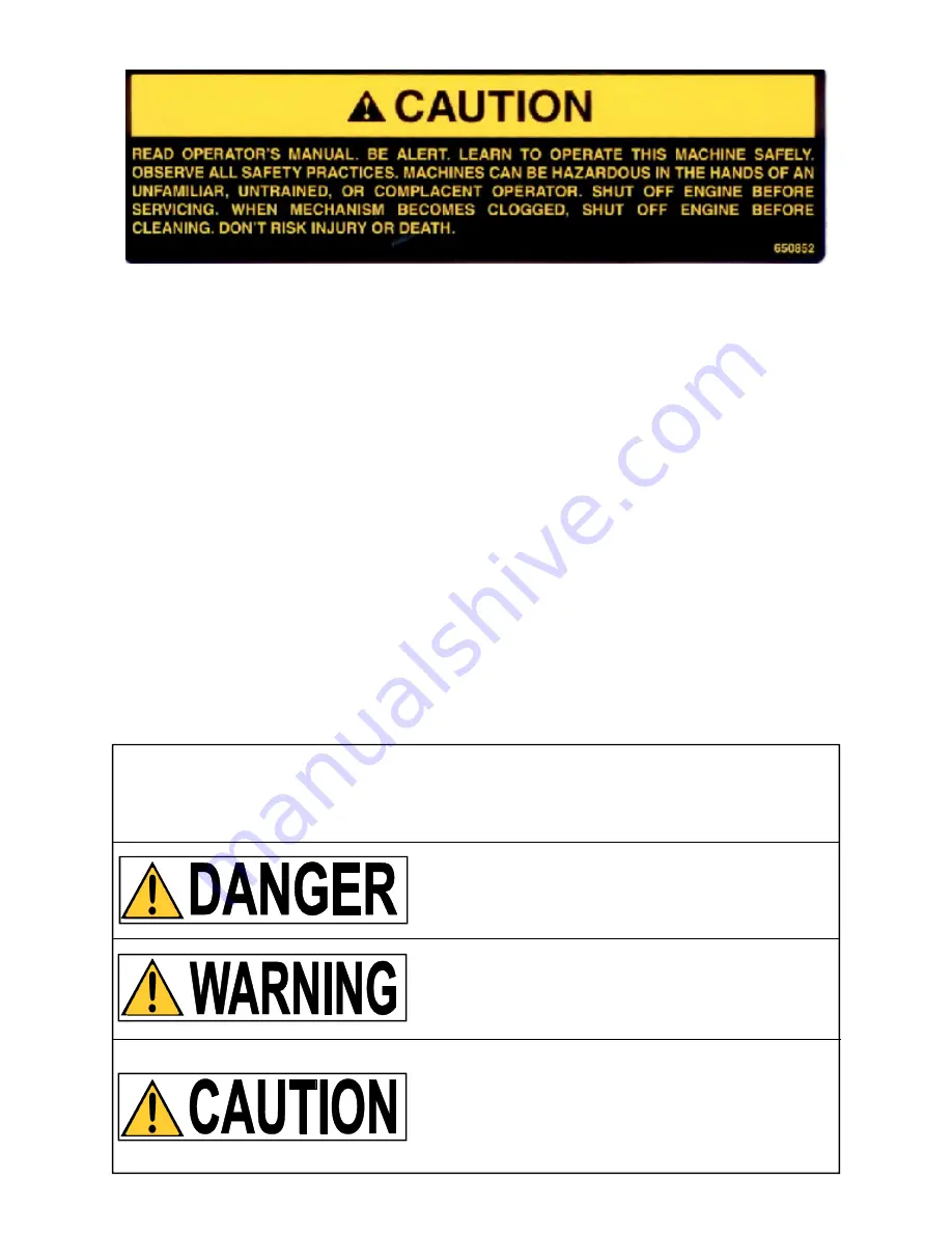 Hagie UpFront STS 12 Combo Operator'S Manual Download Page 5