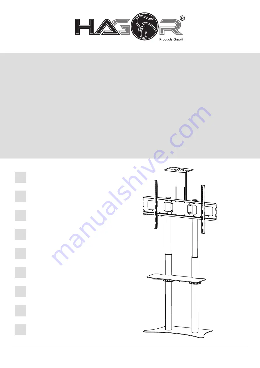 HAGOR BracLabs Stand Floorbase HD Installation Manual Download Page 1