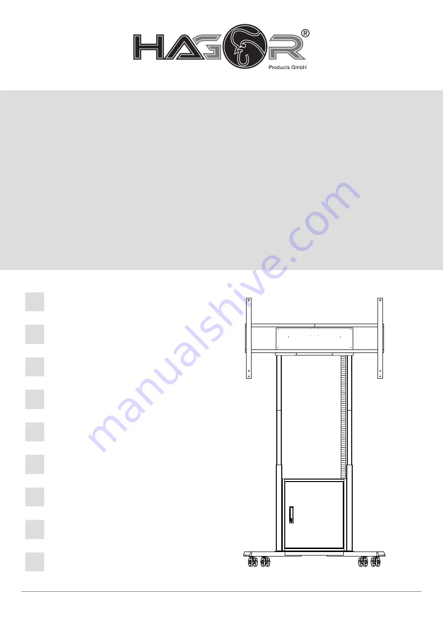 HAGOR STM Motorized Cisco WebEx Board 55 Installation Manual Download Page 1