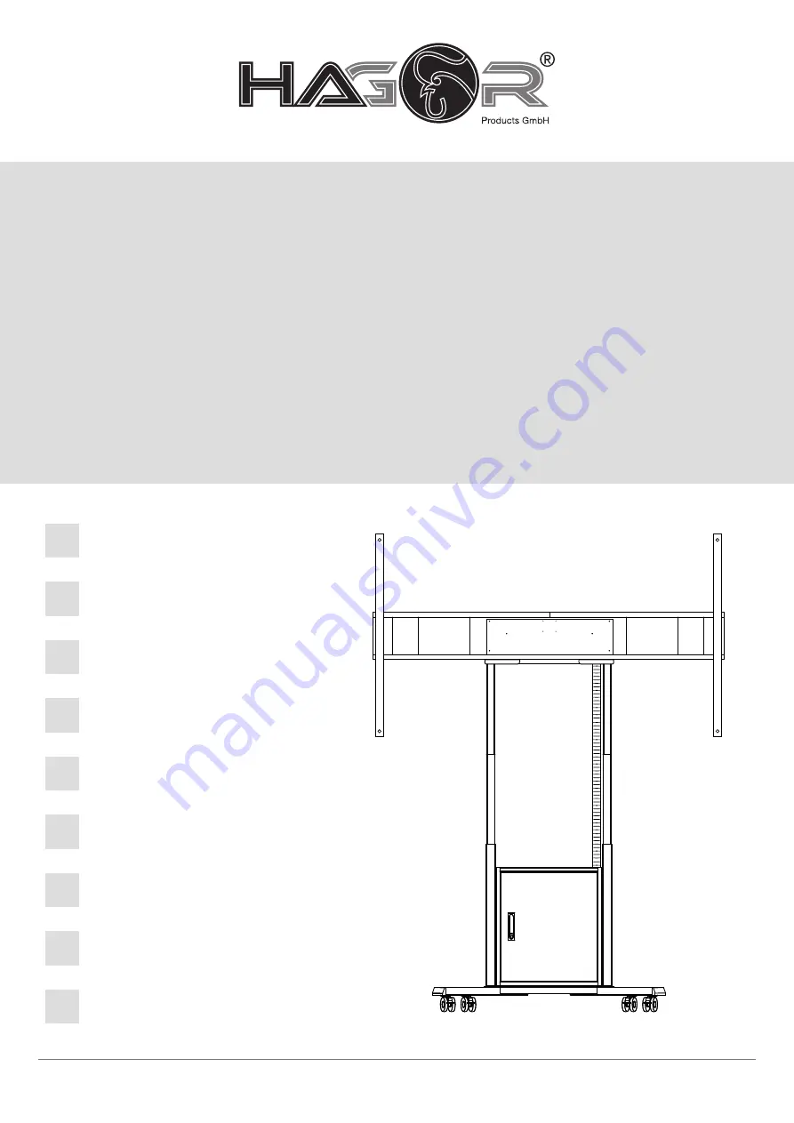 HAGOR STM Motorized Cisco WebEx Board 85 Installation Manual Download Page 1