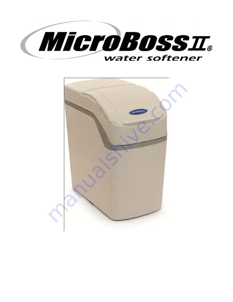 Hague Quality Water MicroBoss II Скачать руководство пользователя страница 1