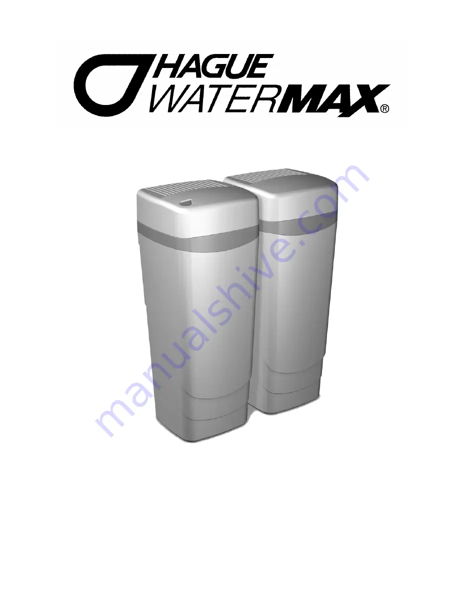 Hague Quality Water WaterMax 61AAE-BWO Скачать руководство пользователя страница 1