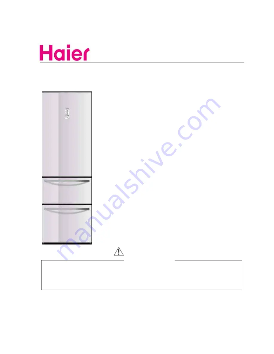 Haier AFD631GW Service Manual Download Page 1