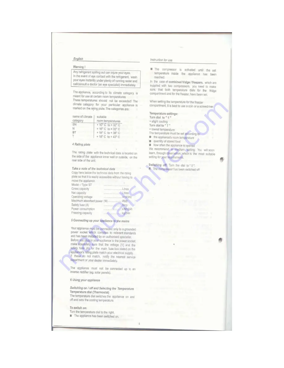 Haier BCD-216 Operation Manual Download Page 5