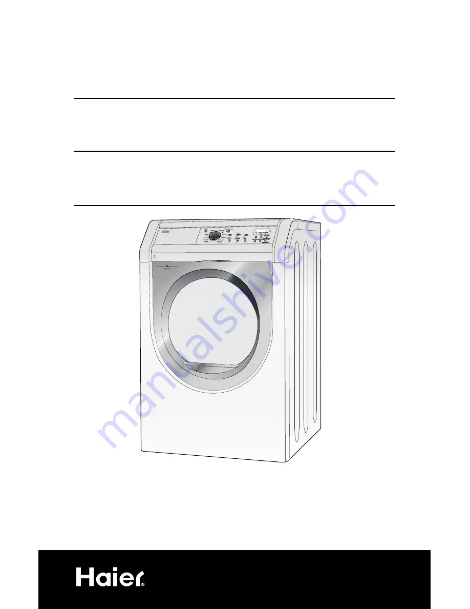 Haier CHDE5300AW User Manual And Installation Instructions Download Page 1