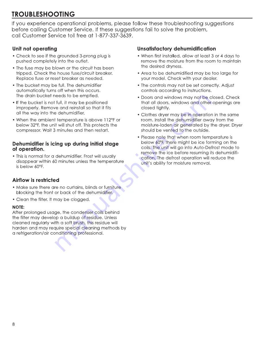 Haier DM32EK User And Care Manual Download Page 8