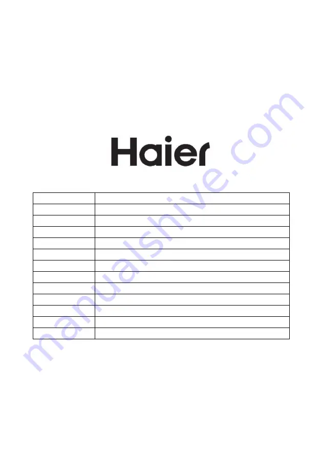 Haier HADG9DCS56B Installation And User Manual Download Page 1