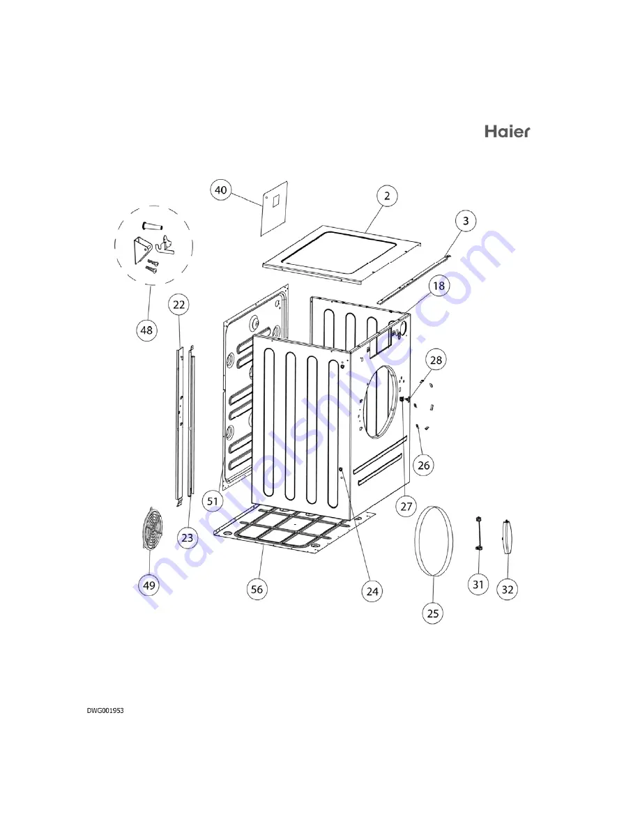 Haier HDY60M Parts Manual Download Page 6