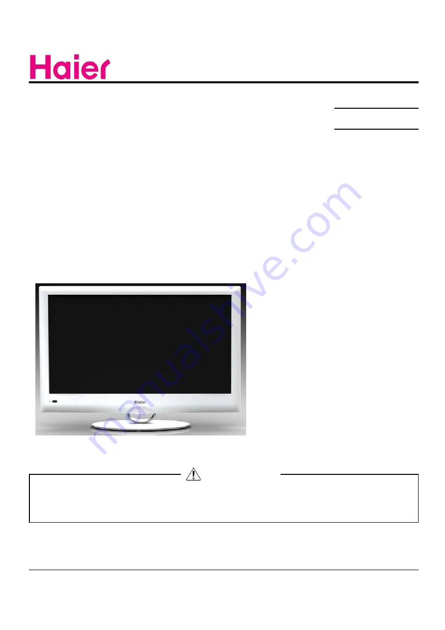 Haier HLC24XSLW2 Service Manual Download Page 1