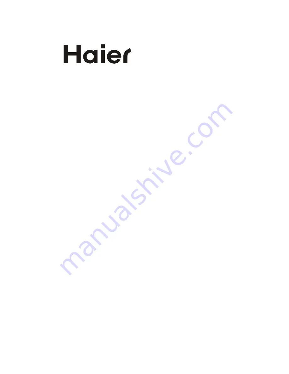 Haier HM500TX Instructions For Installation And Operation Manual Download Page 1