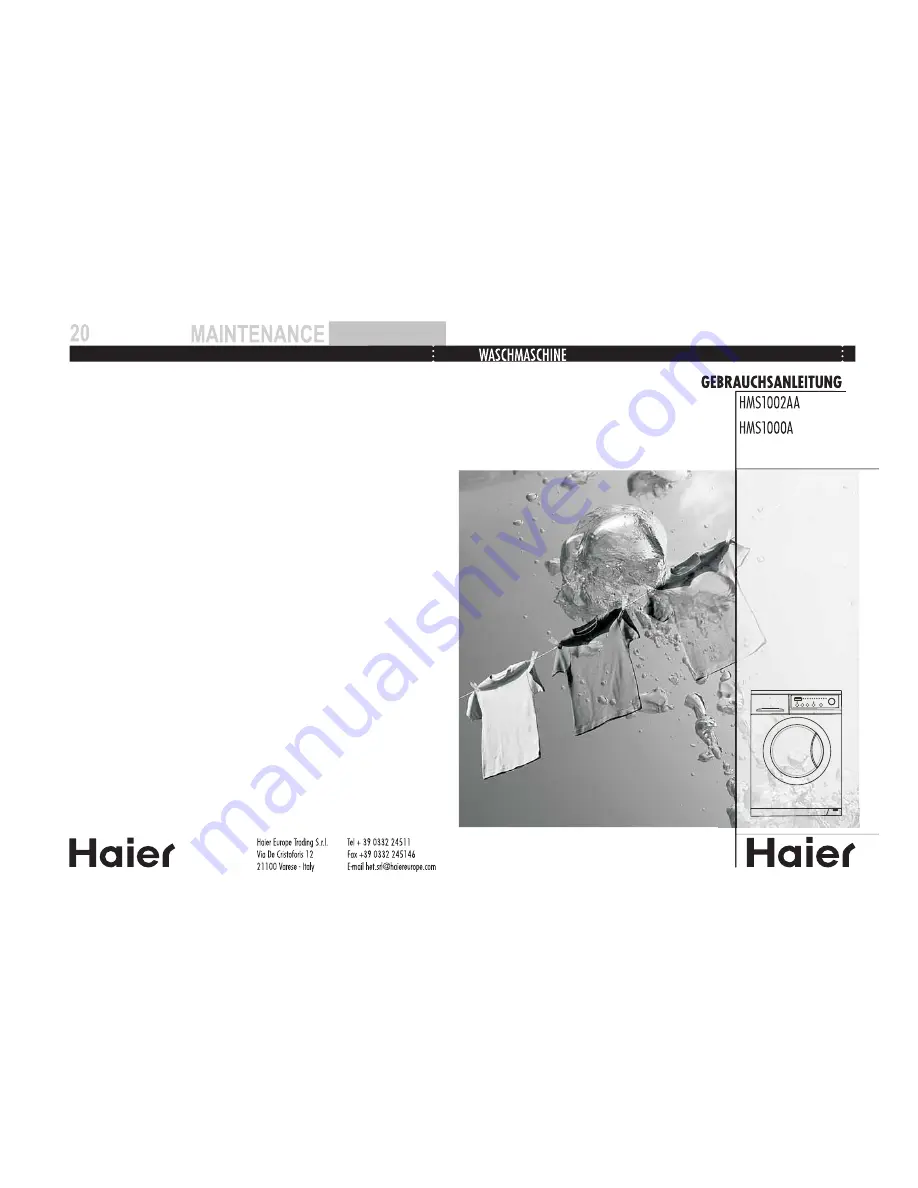 Haier HMS1002AA User Manual Download Page 1