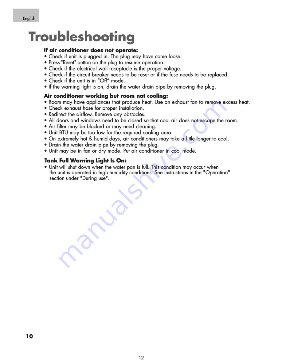 Haier HPDlOXCM User Manual Download Page 12