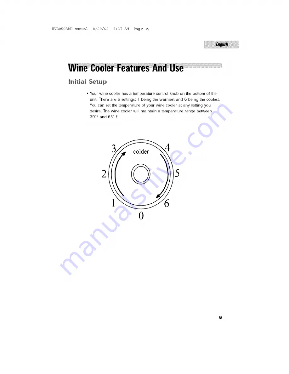 Haier HVB050ABH - Designer Series 50 Bottle Capacity Wine... User Manual Download Page 7