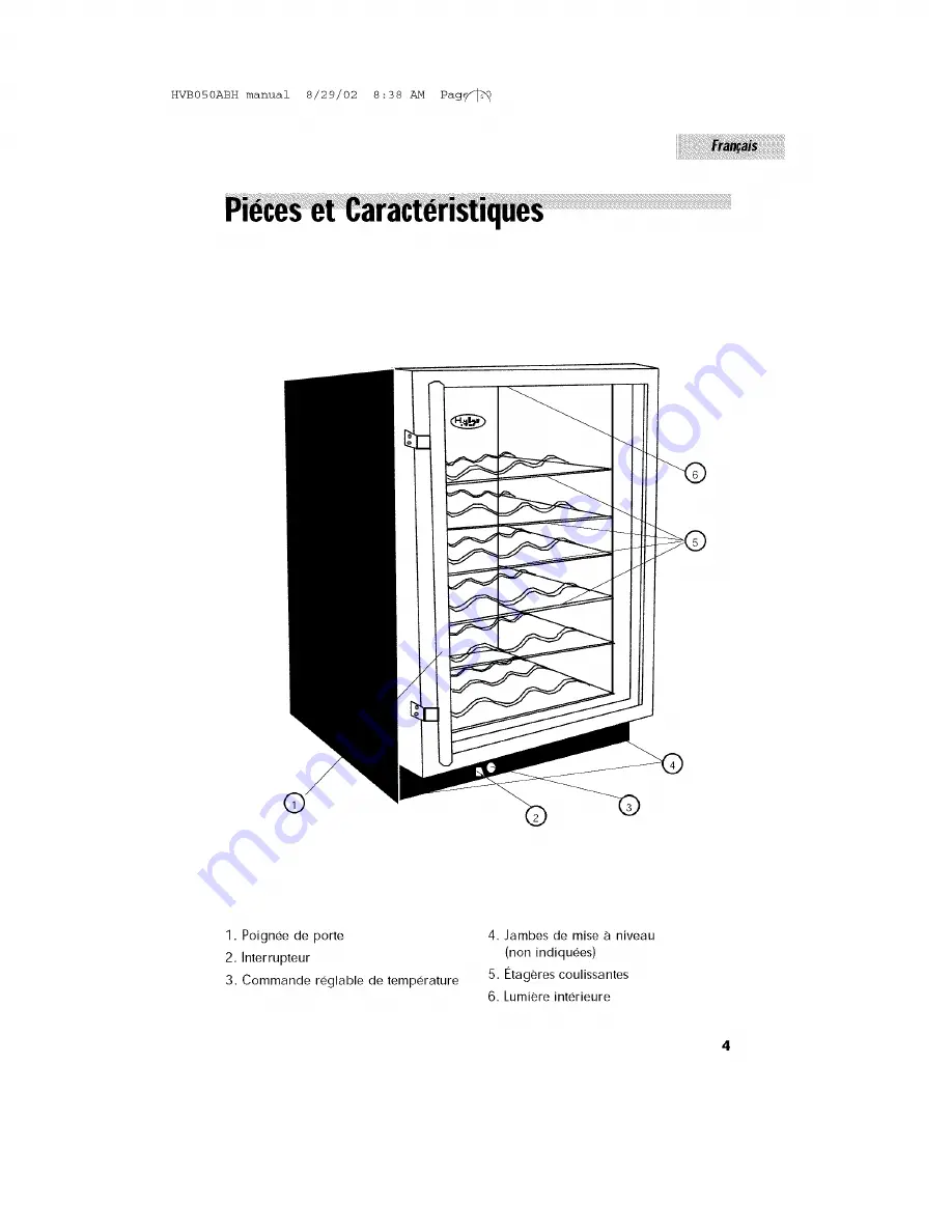 Haier HVB050ABH - Designer Series 50 Bottle Capacity Wine... User Manual Download Page 19