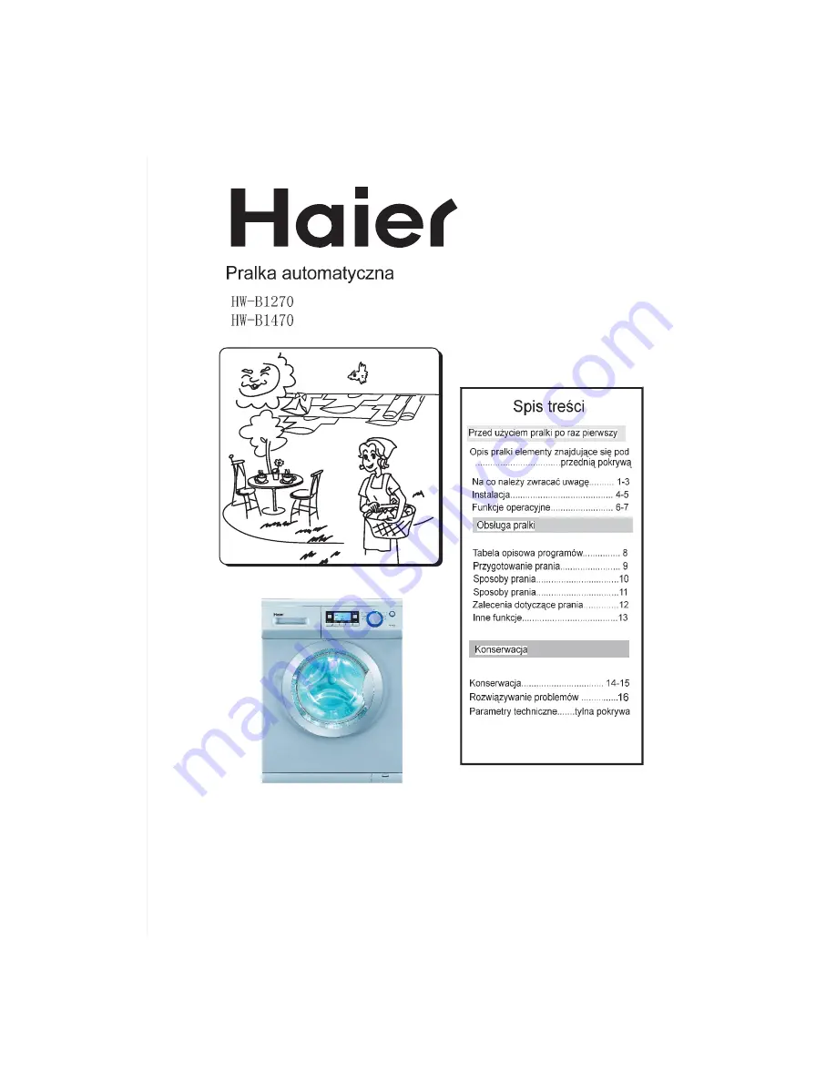 Haier HW-B1470 User Manual Download Page 1