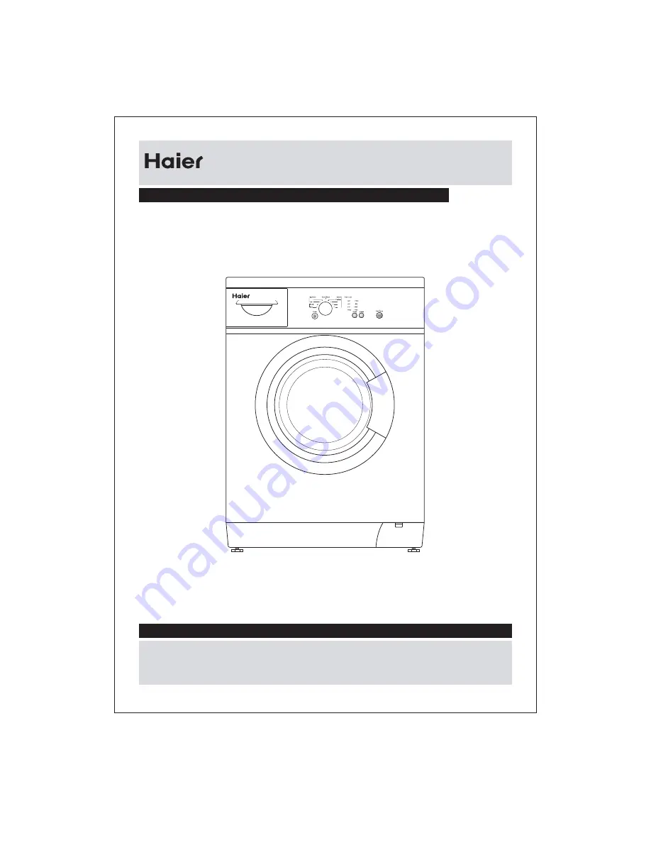 Haier HW50-1010 Installation And User Instructions Manual Download Page 1