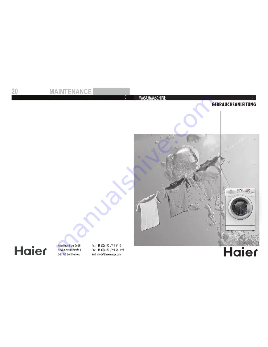 Haier HW60-1479 Manual Download Page 1