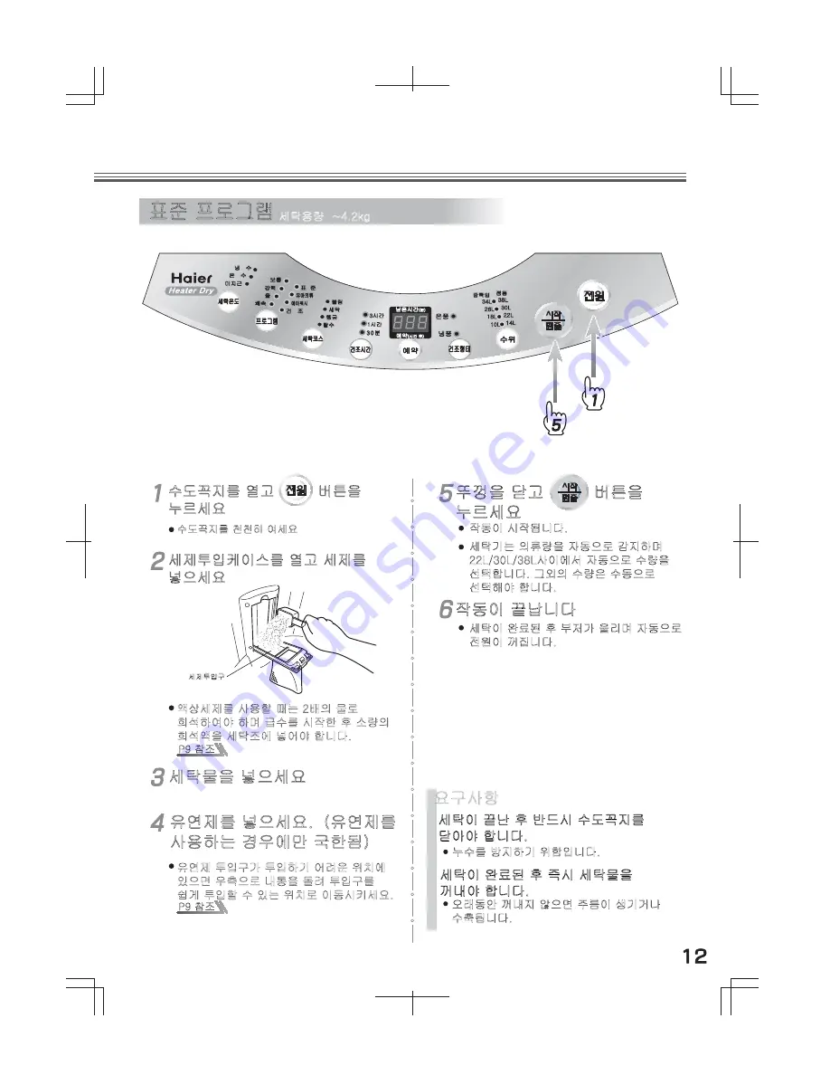 Haier HWM-G42A User Manual Download Page 13