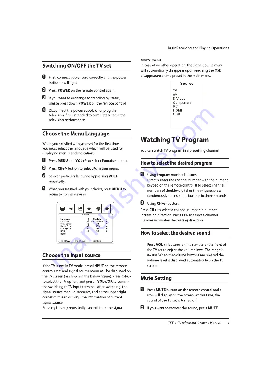 Haier L19T3 Owner'S Manual Download Page 13