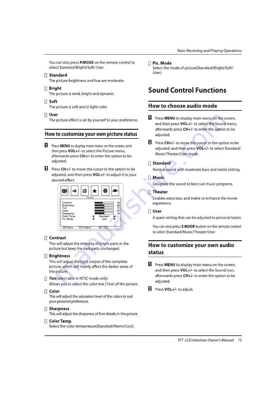 Haier L19T3 Owner'S Manual Download Page 15