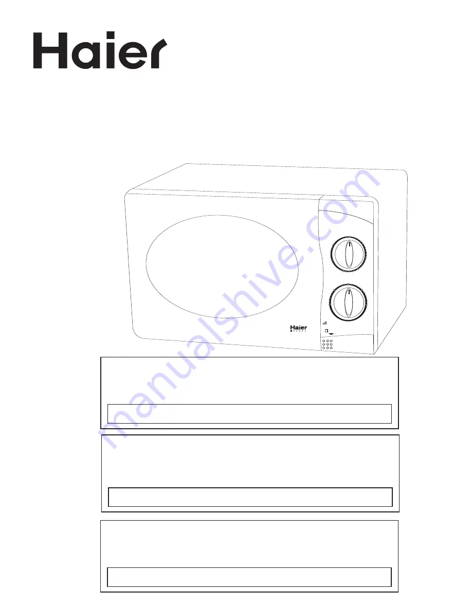 Haier MWG7036RW/B Owner'S Manual Download Page 1