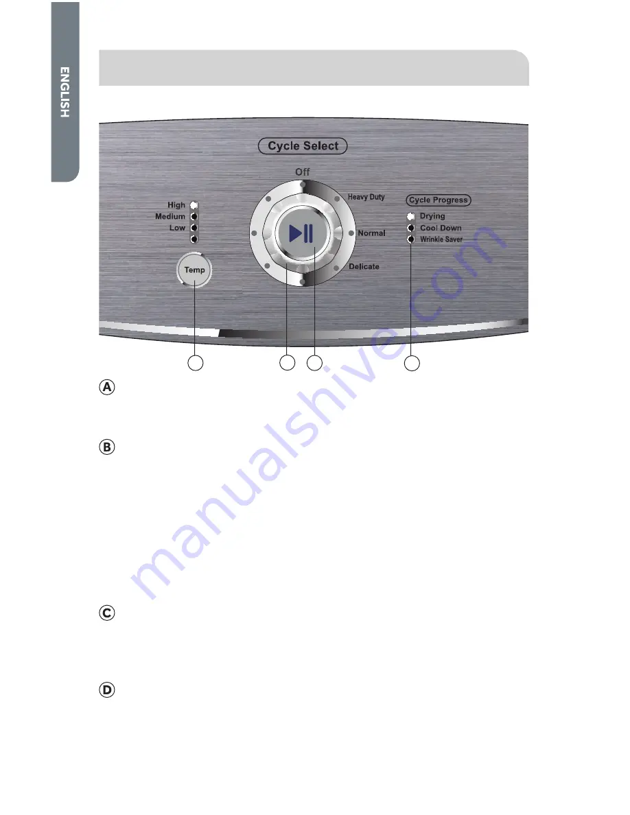 Haier RDE350AW - 6.5 Cu. Ft. Electric Dryer User Manual Download Page 21