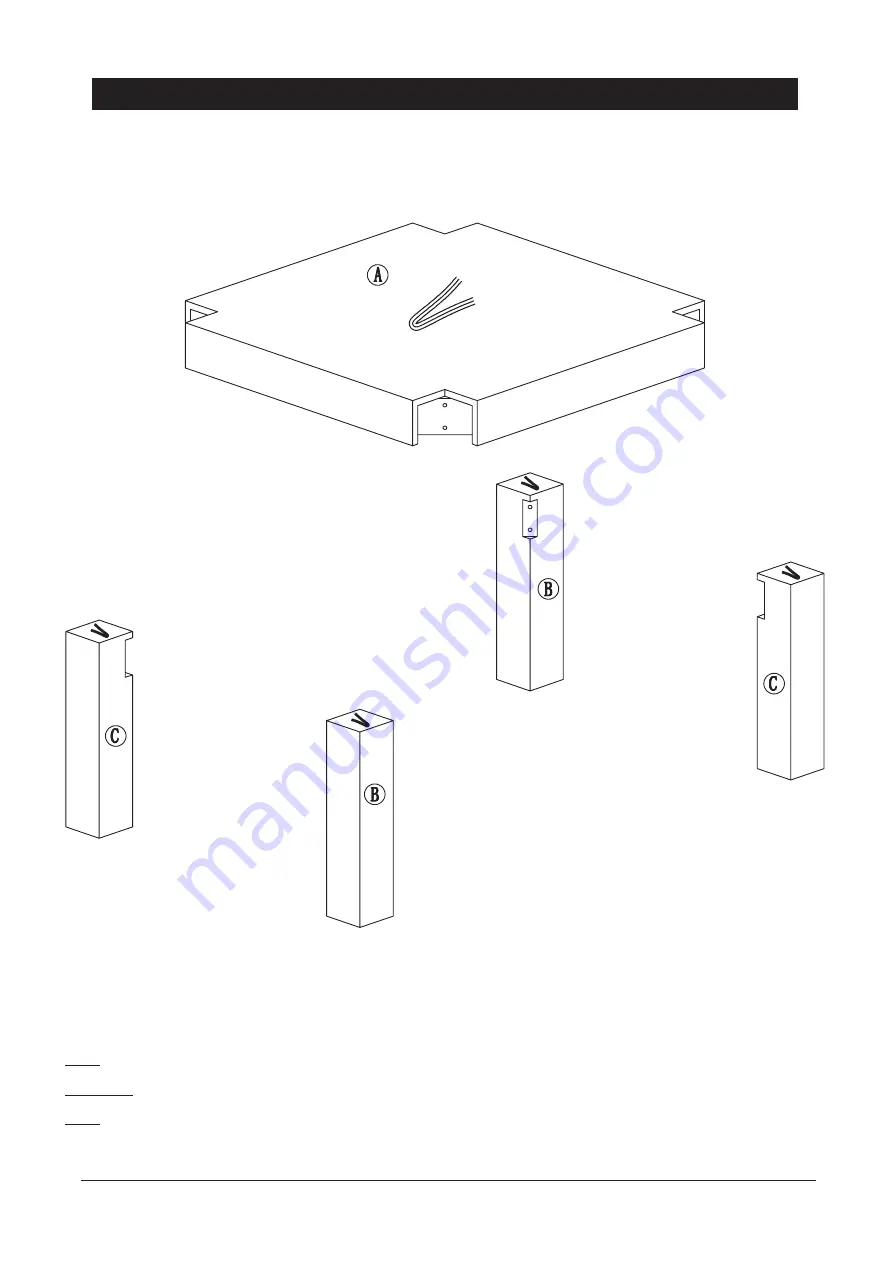 Hailey Home CT1858 Assembly Instructions Manual Download Page 3