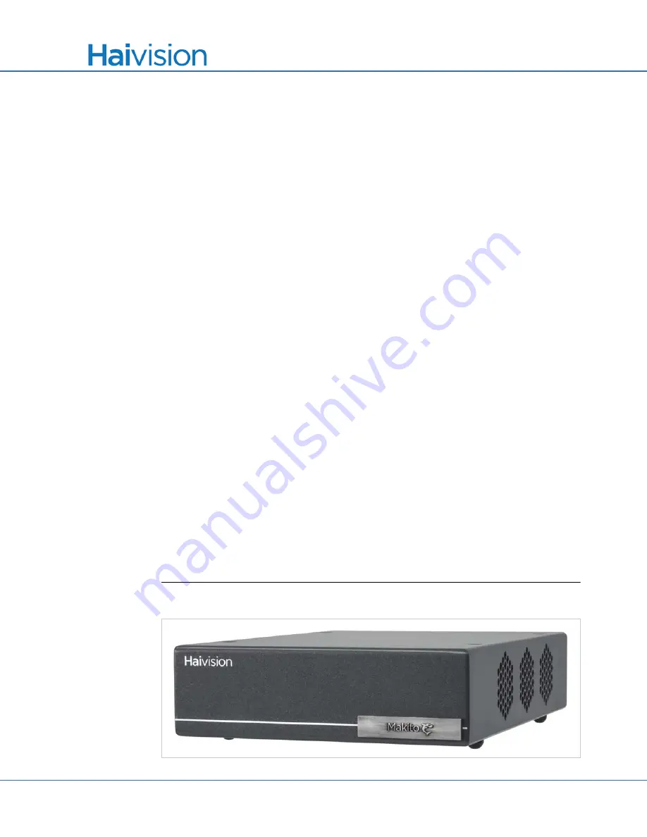 Haivision S/B-292E-DVI User Manual Download Page 22