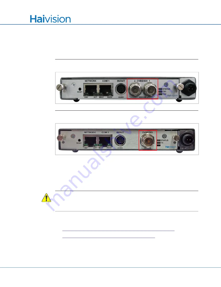 Haivision S/B-292E-DVI User Manual Download Page 34