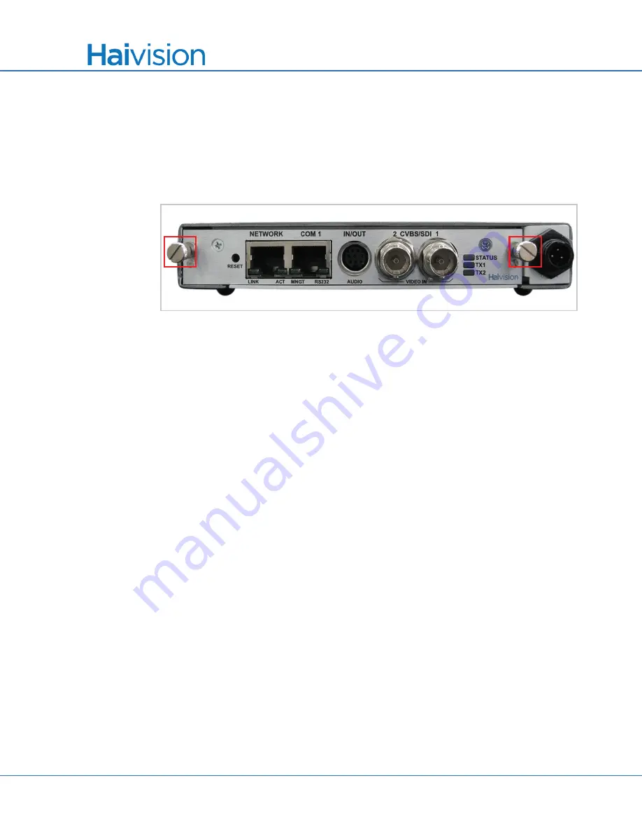 Haivision S/B-292E-DVI User Manual Download Page 61